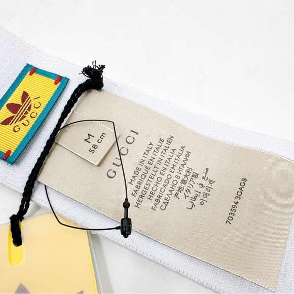 GUCCI X ADIDAS COTTON SPONGE HEADBAND IN WHITE - Picture 9 of 16
